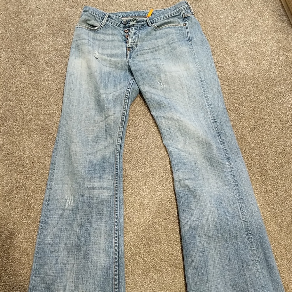 Mens Ernest sewn blue jeans 29x32